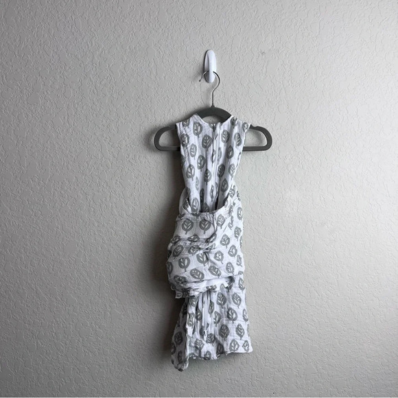 HALO SleepSack Swaddle Small S 3-6M Cotton Muslin Adjustable Gray Leaf - Picture 2 of 10